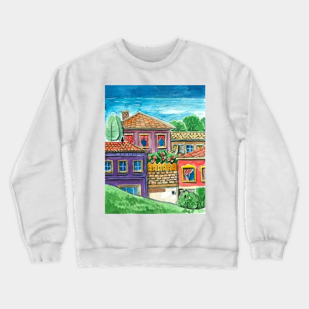 Doodle town Crewneck Sweatshirt by katerinamk